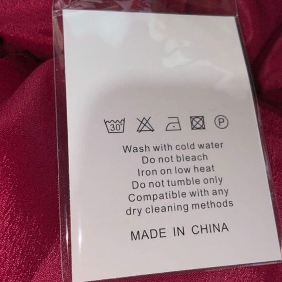 BELONGSCI Red Women's Dress Sweet & Cute V-Neck Bell Sleeve Mini Dress S - Picture 13 of 13